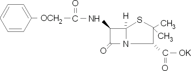 青霉素v钾,132-98-9,结构式