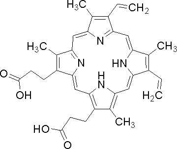 原卟啉,553-12-8,结构式