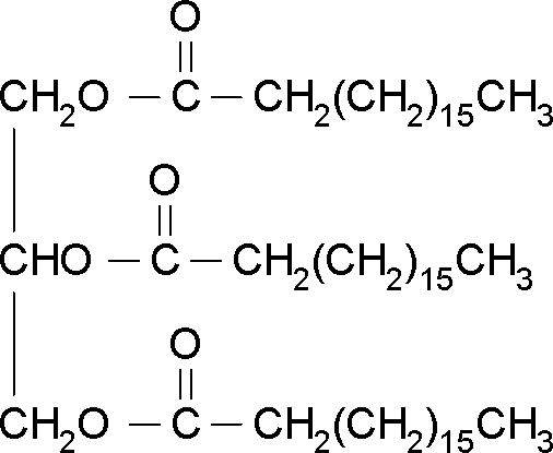 三硬脂酸甘油酯,555-43-1,结构式