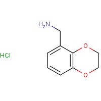 (2,3-二氢苯并[b][1,4]二恶英-5-基)甲胺盐酸盐,870851-59-5,结构式